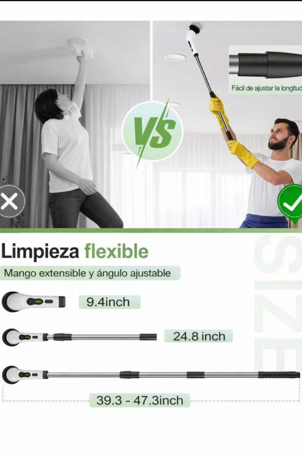 Cepillo eléctrico giratorio 9 en 1